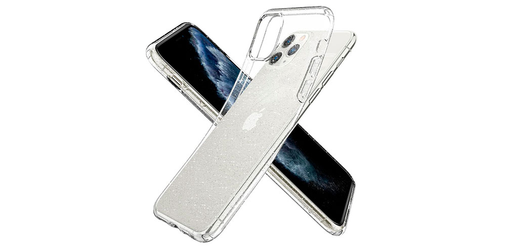Чехол-накладка-Spigen-Liquid-Crystal-Glitter-для-iPhone-11-Pro-Max,-полиуретан,-прозрачный-баннер